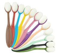 Juego de 12 Pinceles de Mezcla de Tinta Artesanal, Herramientas ovaladas, brochas de Maquillaje para Hacer Tarjetas, 11 Colores Variados