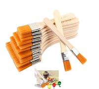 Juego de 12 Pinceles de Nailon para el Cabello Grandes, medianos y pequeños, Pinceles de Pintura Planos para Artistas, para acrílico, Aceite, Acuarela y Gouache