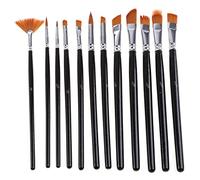 Juego de 12 pinceles de nailon para pintura al óleo y acuarela