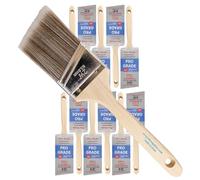 Juego de 12 Pinceles de Pintura de Pared de 2.5 Pulgadas, Ideal para Pintores Profesionales y propietarios de hogares, Pinceles de Pintura para armarios, Cubiertas, Vallas, Interiores, Exteriores y
