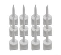 Juego de 12 pines para objetivos de espuma de papel y pajita, accesorios ligeros (blanco)