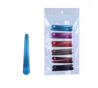 Juego de 12 pinzas para el pelo, pinzas para el pelo de peluquería, pinzas antideslizantes para el pelo, horquilla de cocodrilo con dientes para un peinado fácil y corte, color claro, 78 mm