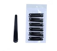Juego de 12 pinzas para el pelo, pinzas para el pelo de peluquería, pinzas antideslizantes para el pelo, horquilla de cocodrilo con dientes para un peinado fácil y corte, color negro, 95 mm
