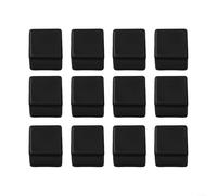 Juego de 12 protectores de goma para patas de silla, para muebles, para evitar arañazos y ruido en suelos y prolongar la vida útil de los muebles (25 x 25 mm)