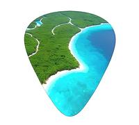 Juego de 12 púas An Island In The Oceanguitar de 3 grosores para guitarra acústica, bajo, guitarra eléctrica y mucho más.
