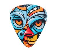 Juego de 12 púas de guitarra coloridas con graffiti para pared, disponible en 3 grosores, adecuadas para guitarras acústicas y eléctricas