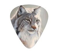 Juego de 12 púas de guitarra cómodas en la mano con bordes lisos, tres grosores para que coincida con la impresión de lince de Canadá