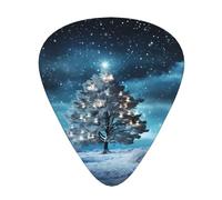 Juego de 12 púas de guitarra con diseño de árbol de Navidad, disponible en 3 grosores, adecuadas para guitarras acústicas y eléctricas