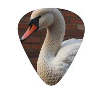 Juego de 12 púas de guitarra con diseño de cisne de ladrillo, disponible en 3 grosores, adecuadas para guitarras acústicas y eléctricas