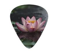 Juego de 12 púas de guitarra con diseño de Lotus in the Rainstorm, disponible en 3 grosores, adecuadas para guitarras acústicas y eléctricas