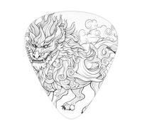 Juego de 12 púas de guitarra con diseño de monstruo, disponible en 3 grosores, adecuado para guitarras acústicas y eléctricas