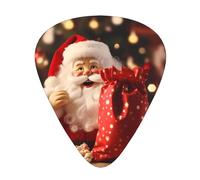 Juego de 12 púas de guitarra con diseño de Papá Noel, disponible en 3 grosores, adecuadas para guitarras acústicas y eléctricas
