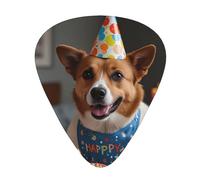 Juego de 12 púas de guitarra con diseño de perro de dibujos animados, disponible en 3 grosores, adecuado para guitarras acústicas y eléctricas
