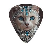 Juego de 12 púas de guitarra con estampado de gato extraño, disponible en 3 grosores, adecuadas para guitarras acústicas y eléctricas