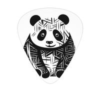 Juego de 12 púas de guitarra con estampado de panda sentado, disponible en 3 grosores, adecuadas para guitarras acústicas y eléctricas