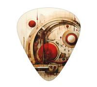 Juego de 12 púas de guitarra con estampado de patrones extraños, disponible en 3 grosores, adecuadas para guitarras acústicas y eléctricas