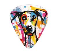 Juego de 12 púas de guitarra con estampado de perro extraño, disponible en 3 grosores, adecuadas para guitarras acústicas y eléctricas