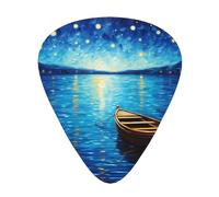 Juego de 12 púas de guitarra con estampado Sea in Starlight, disponible en 3 grosores, adecuadas para guitarras acústicas y eléctricas