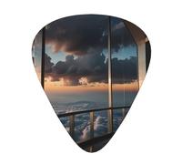 Juego de 12 púas de guitarra con impresión de cubierta de observación, disponible en 3 grosores, adecuadas para guitarras acústicas y eléctricas