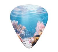Juego de 12 púas de guitarra con patrón de arrecife de coral oceánico de espesor, diseñadas para guitarras acústicas y eléctricas