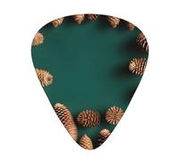 Juego de 12 púas de guitarra con patrón de cono de pino, disponible en 3 grosores, adecuadas para guitarras acústicas y eléctricas