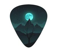 Juego de 12 púas de guitarra con patrón de desierto montañoso, disponible en 3 grosores, adecuadas para guitarras acústicas y eléctricas
