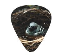 Juego de 12 púas de guitarra con patrón de nido de pajarito, disponible en 3 grosores, adecuadas para guitarras acústicas y eléctricas