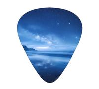 Juego de 12 púas de guitarra con patrón de nivel del mar de grosor mixto, diseñadas para guitarras acústicas y eléctricas