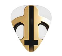 Juego de 12 púas de guitarra con patrón dorado, incluye 3 grosores de púas para guitarras acústicas, ukeleles y más.