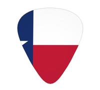 Juego de 12 púas de guitarra con patrones de bandera de Texas de grosor mixto, diseñadas para guitarras acústicas y eléctricas