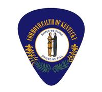 Juego de 12 púas de guitarra con patrones de bandera del estado de Kentucky de grosor mixto, diseñadas para guitarras acústicas y eléctricas