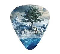 Juego de 12 púas de guitarra con patrones de hielo y nieve de grosor mixto, diseñadas para guitarras acústicas y eléctricas