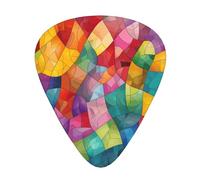Juego de 12 púas de guitarra con patrones de mosaico de grosor mixto, diseñadas para guitarras acústicas y eléctricas