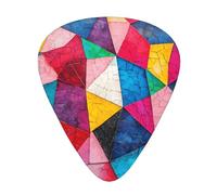 Juego de 12 púas de guitarra con patrones de mosaico de grosor mixto, diseñadas para guitarras acústicas y eléctricas