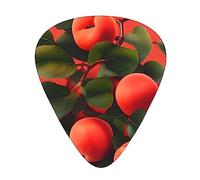 Juego de 12 púas de guitarra de albaricoque rojo, 3 grosores para guitarra acústica, bajo, guitarra eléctrica y mucho más.