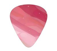 Juego de 12 púas de guitarra de estilo degradado rosa, incluye 3 grosores de púas para guitarras acústicas, ukeleles y más.