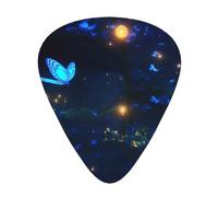 Juego de 12 púas de guitarra estampadas The darkness of night, disponibles en 3 grosores, adecuadas para guitarras acústicas y eléctricas