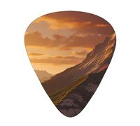 Juego de 12 púas de guitarra estampadas The Sun Shines, disponible en 3 grosores, adecuadas para guitarras acústicas y eléctricas