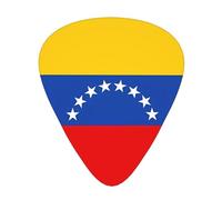 Juego de 12 púas de guitarra. Estampado de bandera de Venezuela, cómodo y resistente al desgaste, tono nítido para guitarra y ukelele