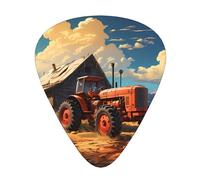 Juego de 12 púas de guitarra Farm Red Tractor Prints cómodo y resistente al desgaste tono nítido para guitarra y ukelele