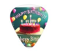 Juego de 12 púas de guitarra Happy Birthday Beautiful Prints cómodas y resistentes al desgaste tono nítido para guitarra y ukelele