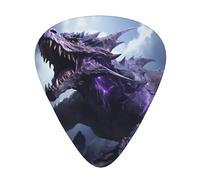 Juego de 12 púas de guitarra impresas The Roaring Dragon - Disponible en 3 grosores, adecuadas para guitarras acústicas y eléctricas