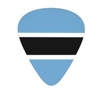 Juego de 12 púas de guitarra. Impresión de bandera de Botswana, cómoda y resistente al desgaste, tono nítido para guitarra y ukelele