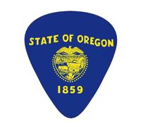Juego de 12 púas de guitarra. Impresión de la bandera del estado de Oregón, cómodo y resistente al desgaste, tono nítido para guitarra y ukelele