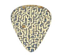 Juego de 12 púas de guitarra. Impresión de mapa del tesoro del laberinto, cómodo y resistente al desgaste, tono nítido para guitarra y ukelele