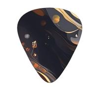 Juego de 12 púas de guitarra medianas oscuras, incluye 3 grosores de púas para guitarras acústicas, ukeleles y más.