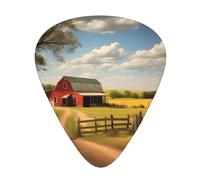 Juego de 12 púas de guitarra Ranch View Prints cómodas y resistentes al desgaste en tono nítido para guitarra y ukelele