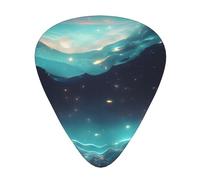Juego de 12 púas de guitarra Science Fiction Stars, incluye 3 grosores de púas para guitarras acústicas, ukeleles y más.