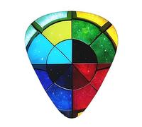 Juego de 12 púas de guitarra Shine In All Directions, 3 grosores con funda para bajo, guitarra eléctrica y mucho más.