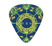 Juego de 12 púas de guitarra Yin Yang Totem, incluye 3 grosores de púas para guitarras acústicas, ukeleles y más.